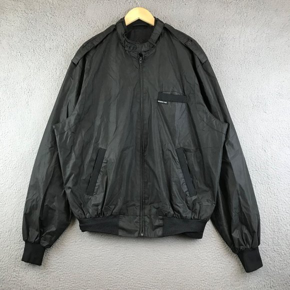 Members Only Other - Members Only Jacket Mens Black Flight Bomber Zip Up XL